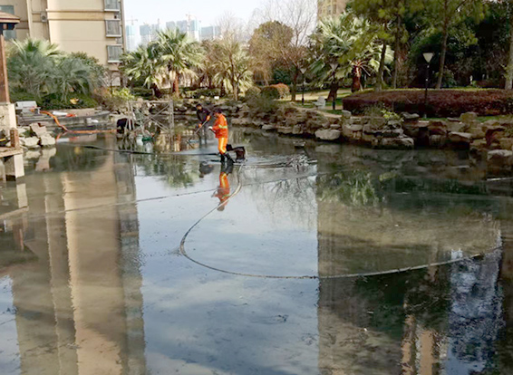 萧山景观池淤泥清理